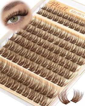 Pleell front packaging showing brown lash clusters for natural volume