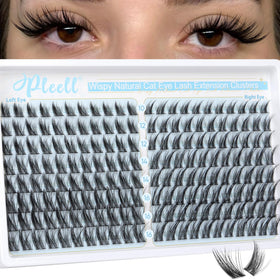 Pleell front packaging showing 176pcs cat-eye clusters providing styling options