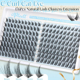 Pleell length comparison 10-16mm demonstrating graduated cat-eye shaping benefit