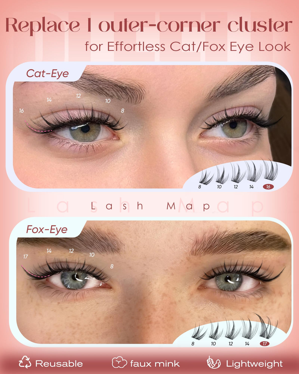 Pleell lash look worn in a lifestyle date-night scene for elongation