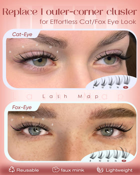 Pleell lash look worn in a lifestyle date-night scene for elongation