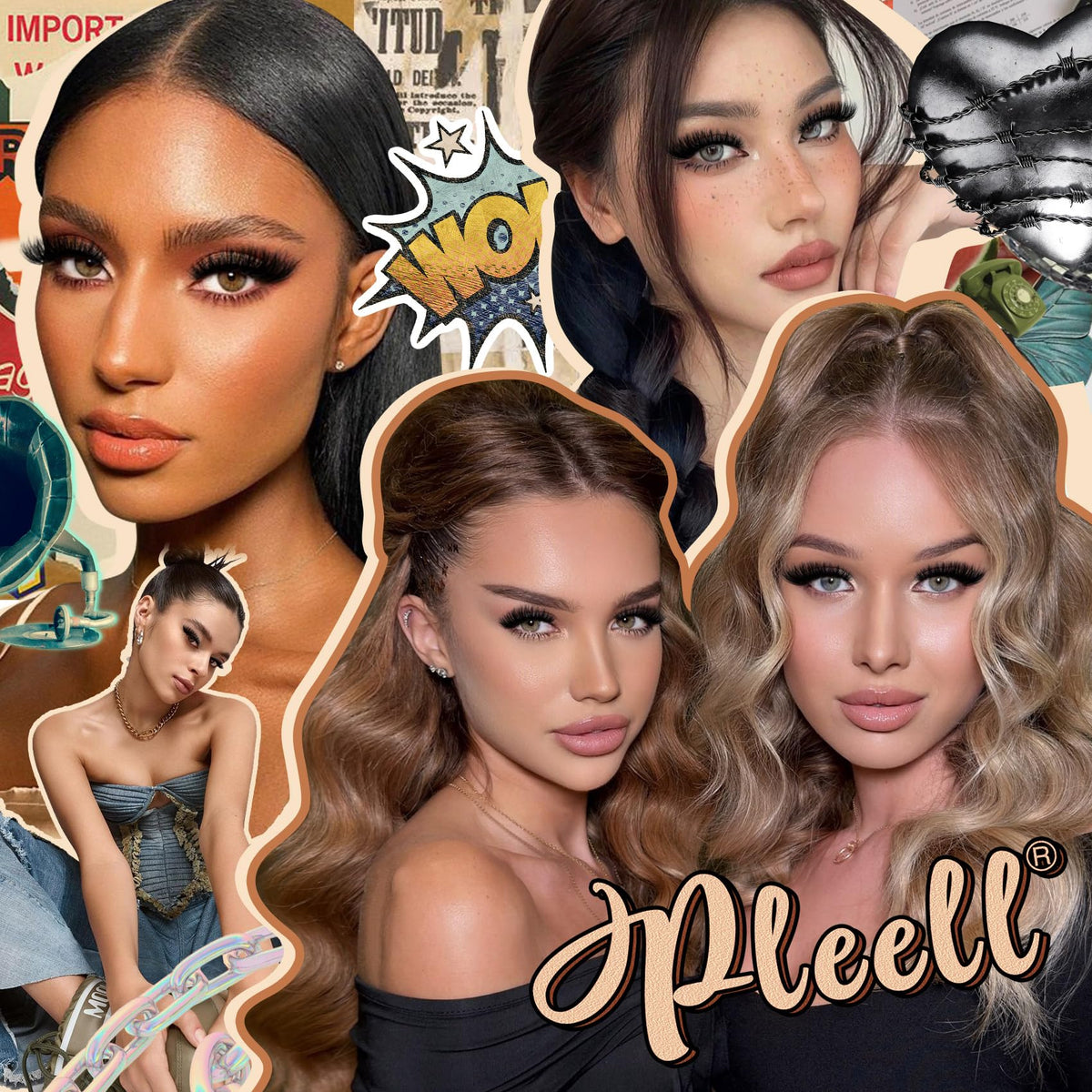 Pleell worn in daytime glam look showing lifted D-curl and definition