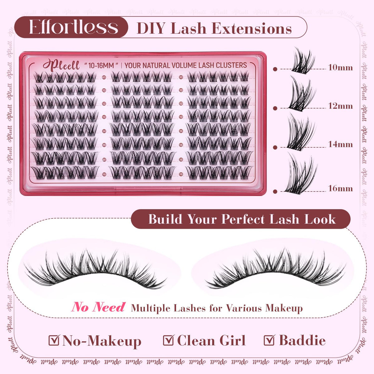Pleell mixed lengths arranged to show customizable layering and styling options