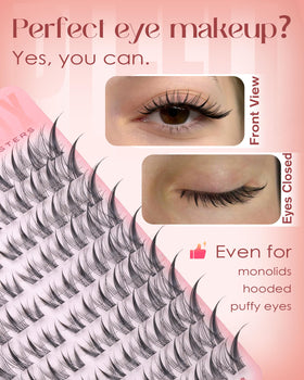 Pleell side profile showing lifted fox-eye silhouette and natural blend