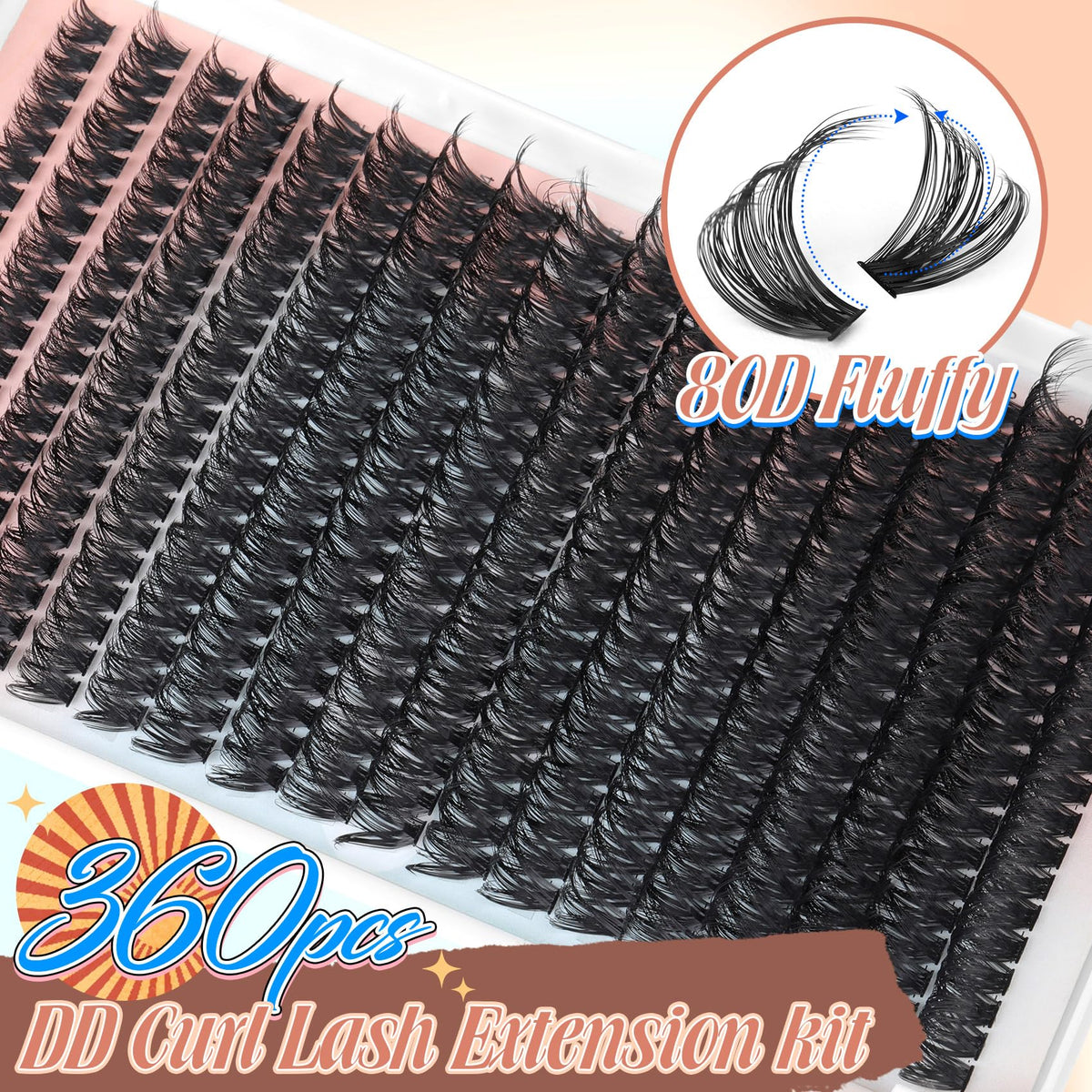 Pleell tray with 18 rows of clusters 8–18mm for customized length