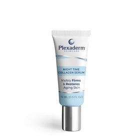Plexaderm front packaging showing 15 mL night serum and clear label for easy identification and trust