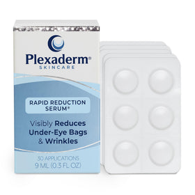 Plexaderm front packaging showing 30 single-use pods and product benefit