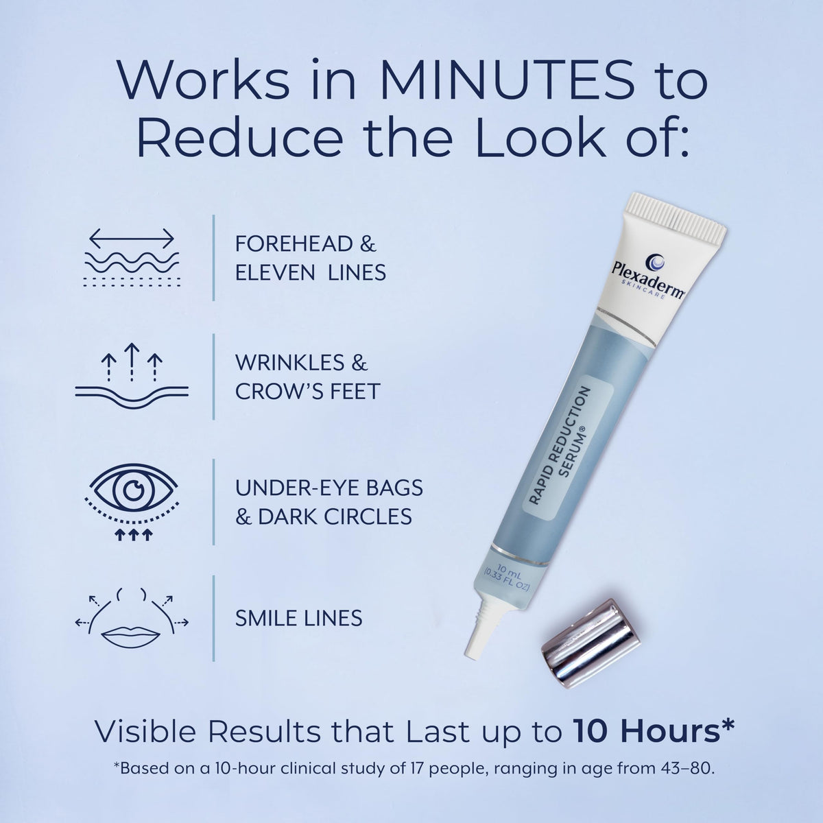 Plexaderm serum texture droplet illustrating smooth spreadability benefit