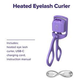 Plum Beauty curler inside makeup bag demonstrating travel-ready, space-saving benefit