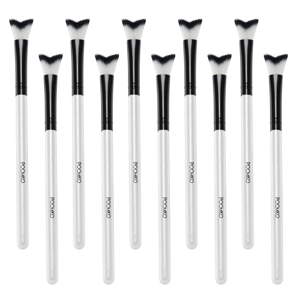 POCMKO front view of 10-pack brushes showing full set and packaging benefit hygienic supply