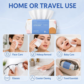 PoeticEHome wipe cleaning a baby’s face gently for sensitive-skin care benefit