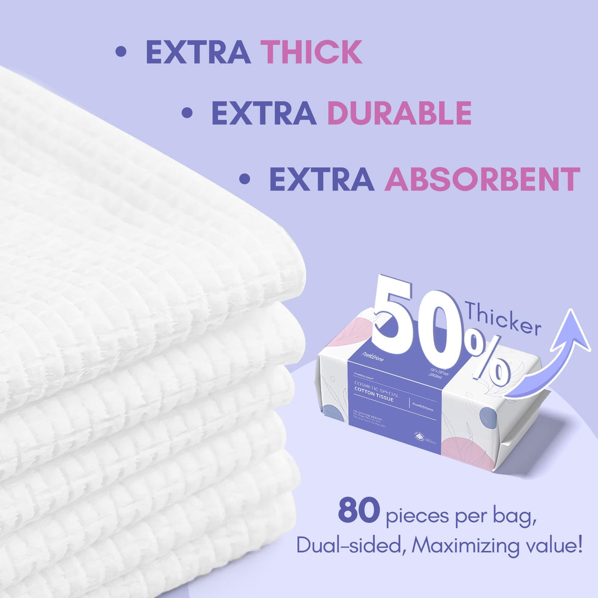 Hand holding PoeticEHome towel to show size and absorbency for easy handling