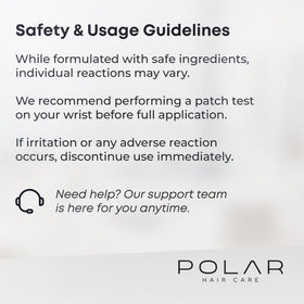 Polar Hair being applied to gray strands highlighting targeted coverage