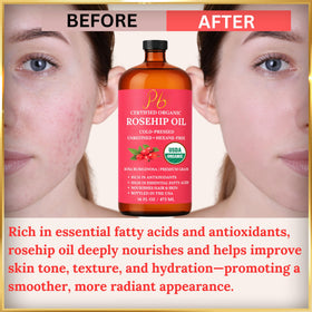 Pomberries rosehip oil used with gua sha tool illustrating smooth massage glide