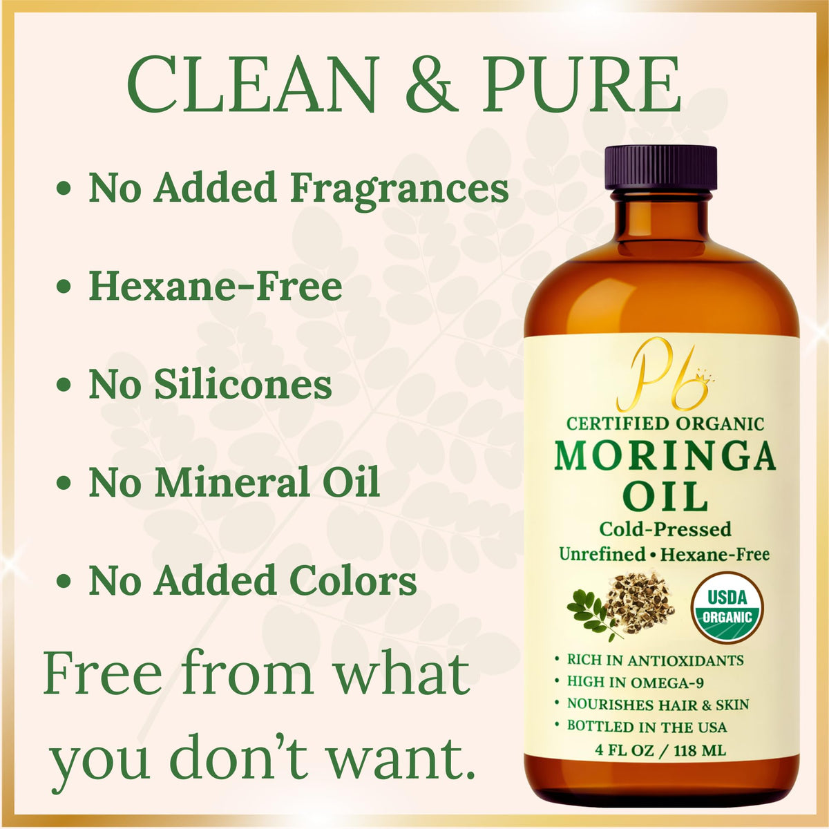 Pomberries oil applied to hand illustrating easy spreadability and non-greasy finish