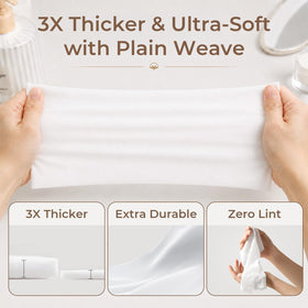 POMPOM LIFE wet towel demonstrating absorbency and durable performance benefit