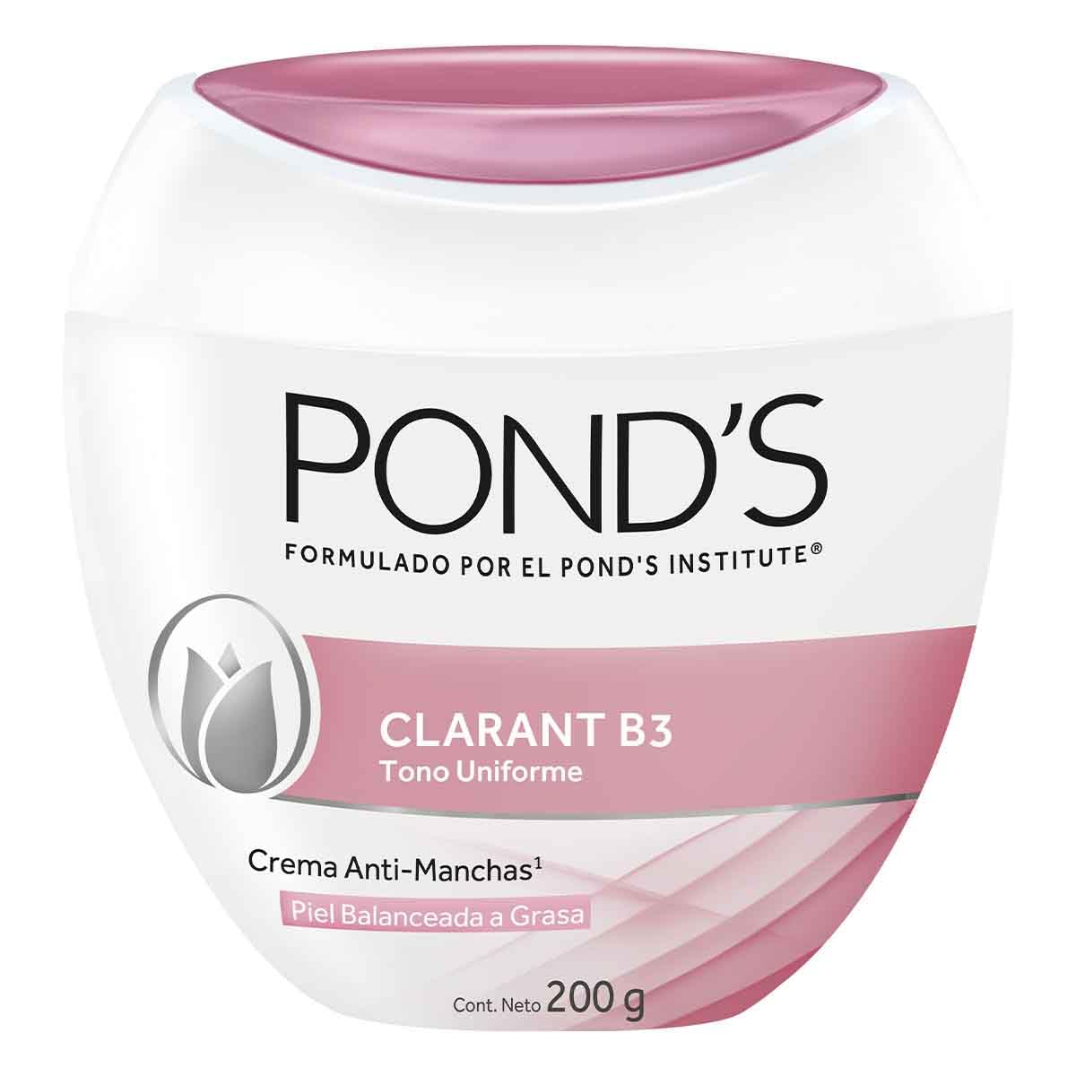 POND'S jar front packaging showing product name and benefits