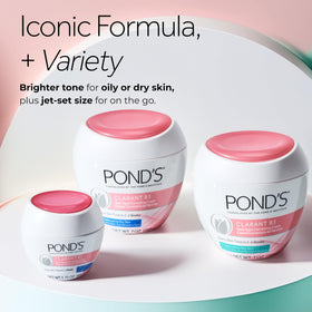 POND'S Clarant B3 in nighttime bath scene promoting calming skincare ritual