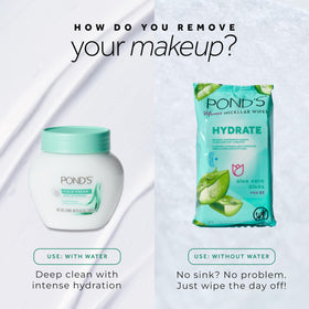 POND'S cold cream in bathroom setting conveying nightly skincare ritual