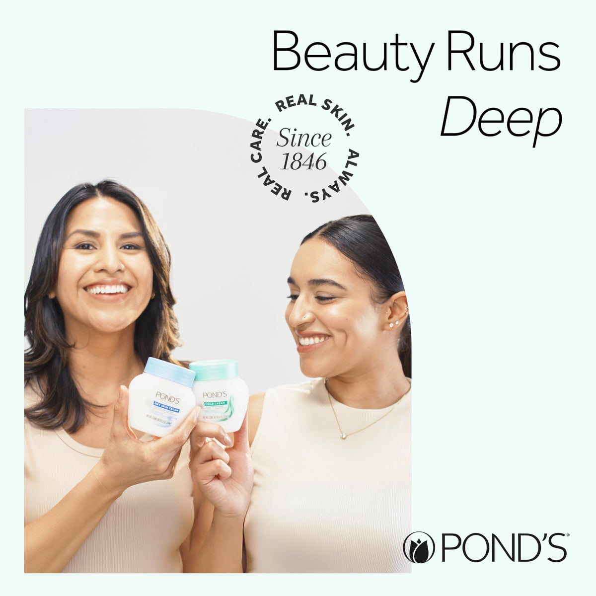 POND'S cold cream removing eye makeup gently for clean lash definition