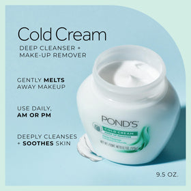 POND'S cold cream open texture showing creamy richness for gentle cleansing