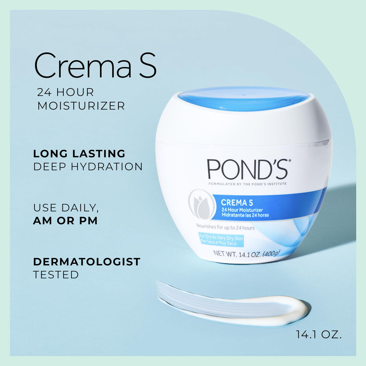 POND'S open jar showing cream texture for quick absorbency benefit