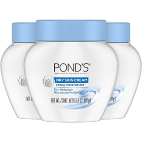 POND’S front jar showing label and three-pack value for trusted hydration
