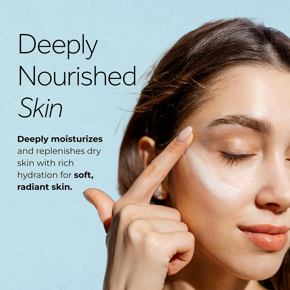 Close-up of POND’S label listing key ingredients for moisture support