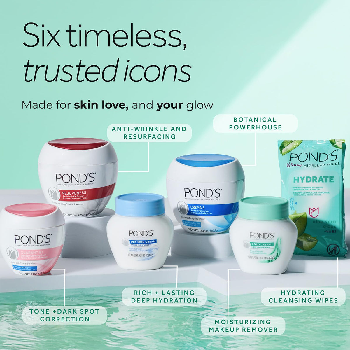 POND’S jar inside travel bag for on-the-go hydration convenience