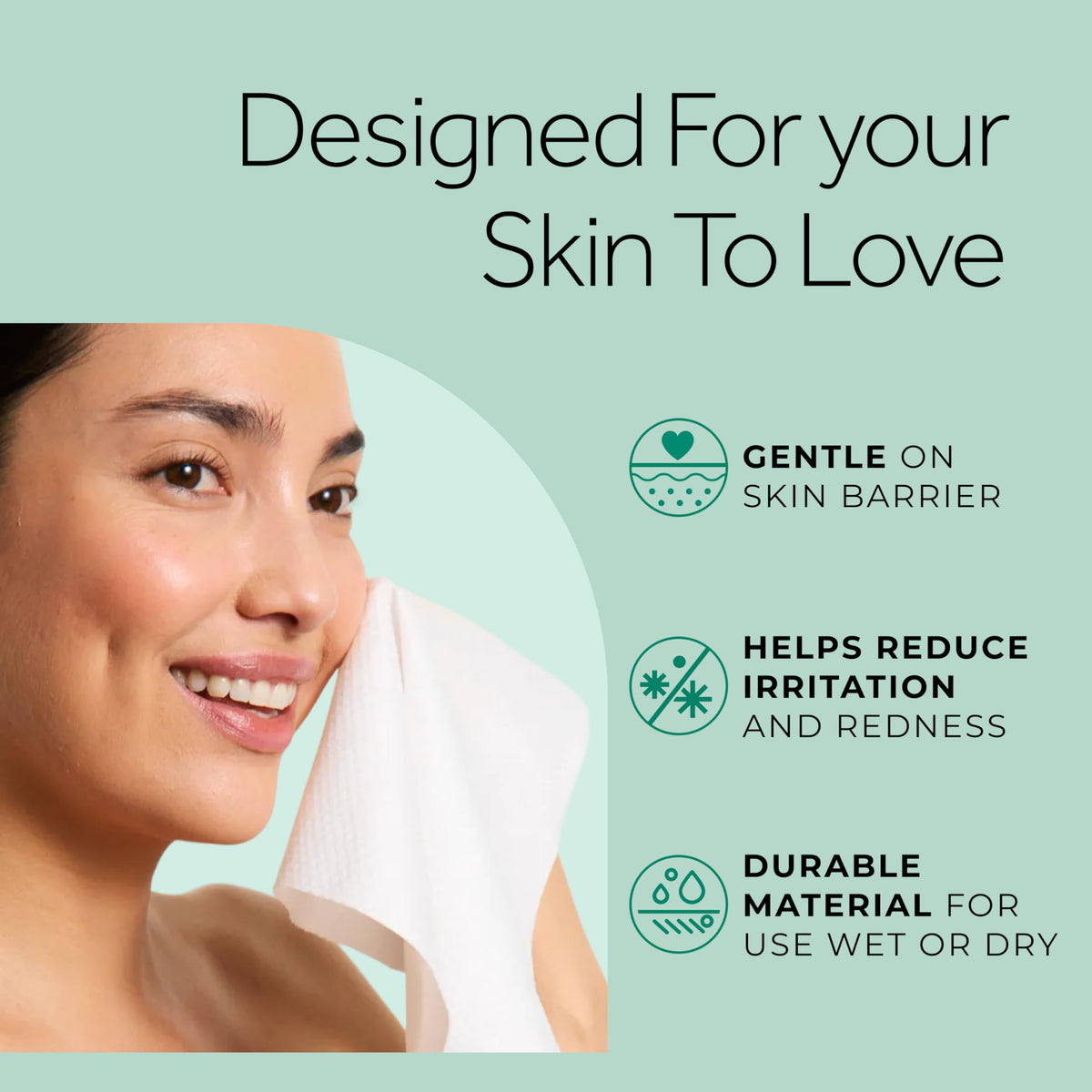 POND’S close-up of towel fibers highlighting soft texture and gentle cleansing