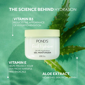 POND’S gel texture close-up highlighting lightweight, fast-absorbing hydration
