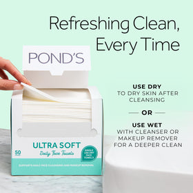 POND’S pack label view emphasizing ingredients and biobased material benefits