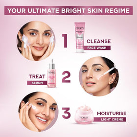 POND'S serum visibly absorbing into skin close-up showing non-greasy hydration benefit