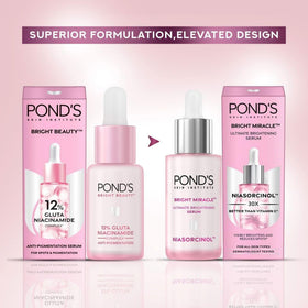 POND'S serum in hand showing 15ml scale to visualize size and portability benefit