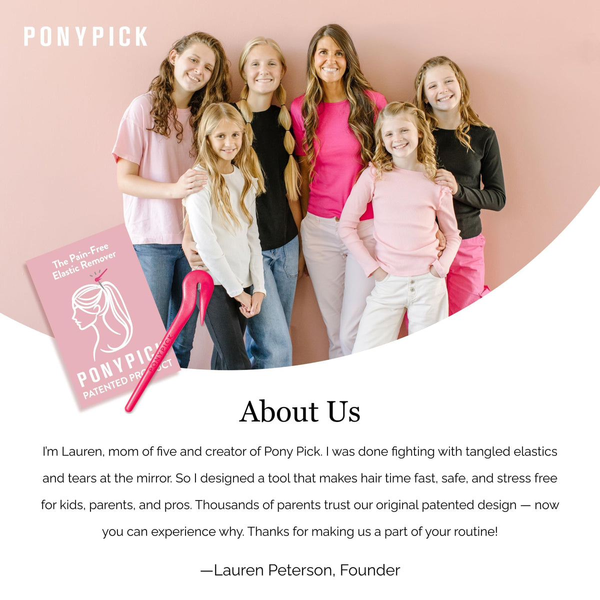 Pony Pick removing elastic from braided hair preserving style integrity