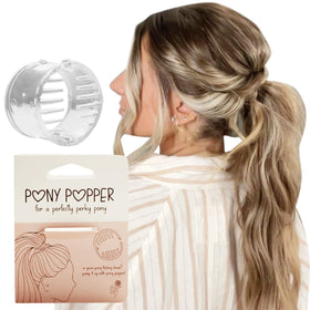 Pony Popper front view showing clear clip and instant volume benefit