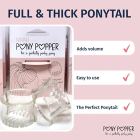 Pony Popper mini close-up of clip texture highlighting discreet grip advantage