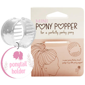 Pony Popper mini front view showing compact clip and clear finish, easy lift