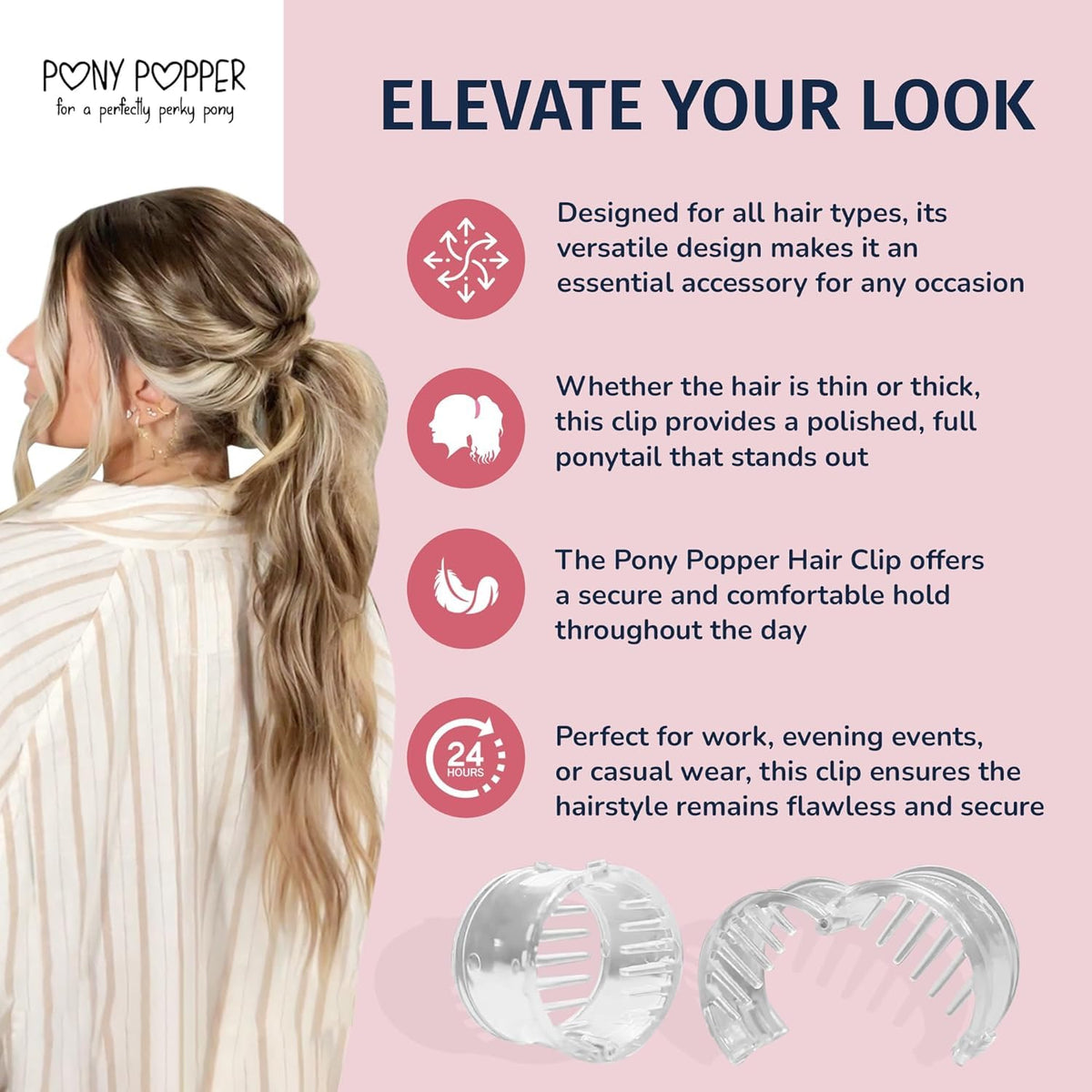 Pony Popper mini held in hand showing portable size for on-the-go styling