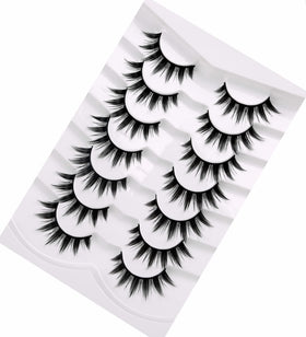 Pooplunch application step showing lash placement with tacky glue for easy use