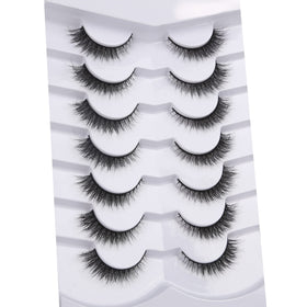 Pooplunch lashes applied closeup showing natural cat-eye lift