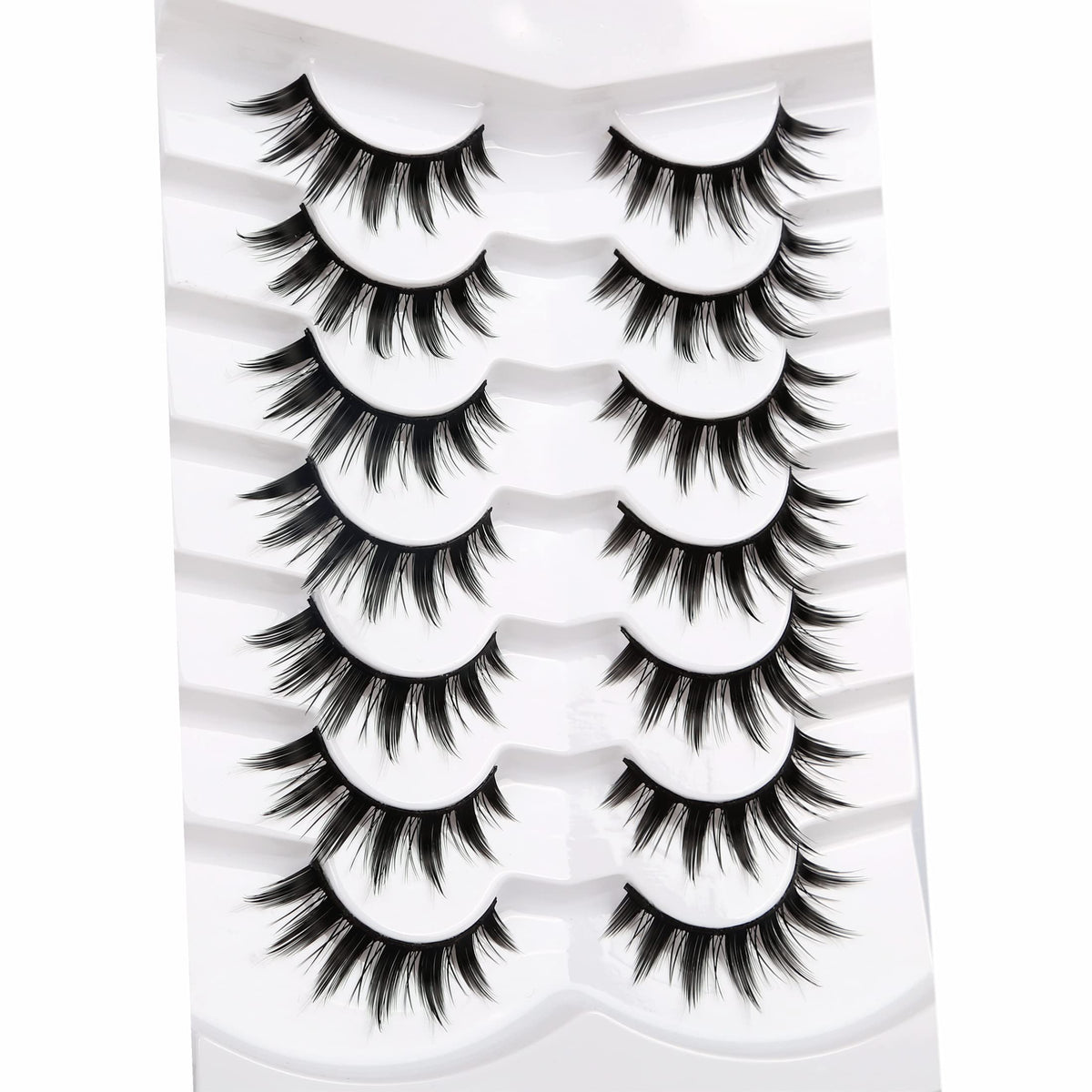 Pooplunch lashes worn on eye closeup creating dramatic manga-style volume