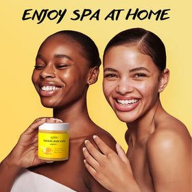 POP MODERN.C bathroom scene with scrub and moisturizer for post-care