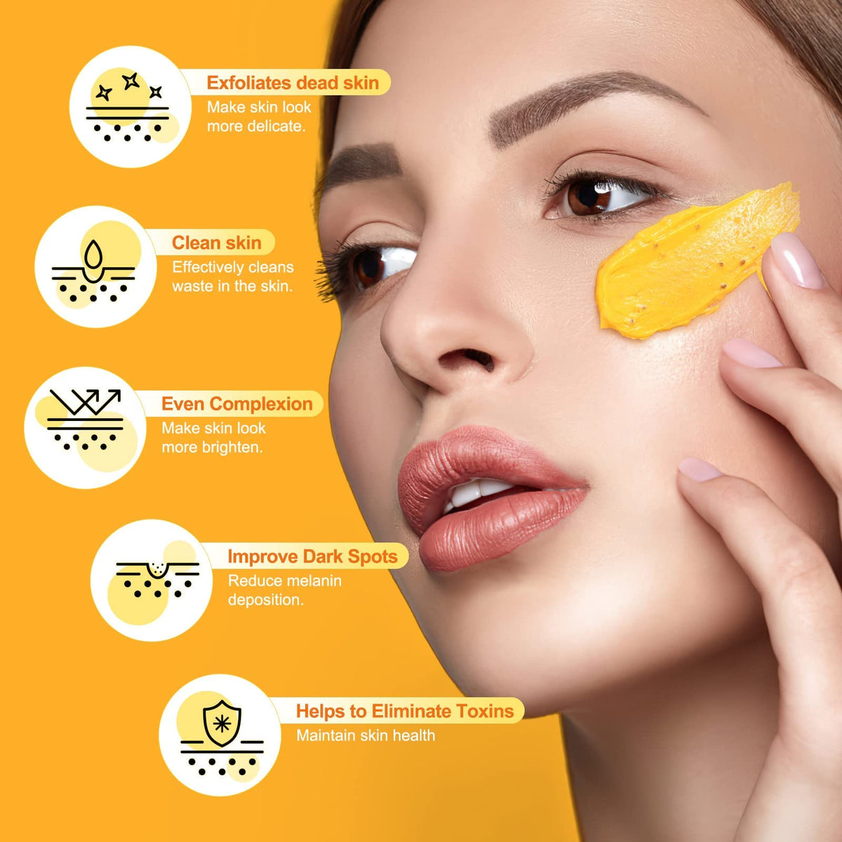 POP MODERN.C turmeric and strawberry ingredient display highlighting natural antioxidants