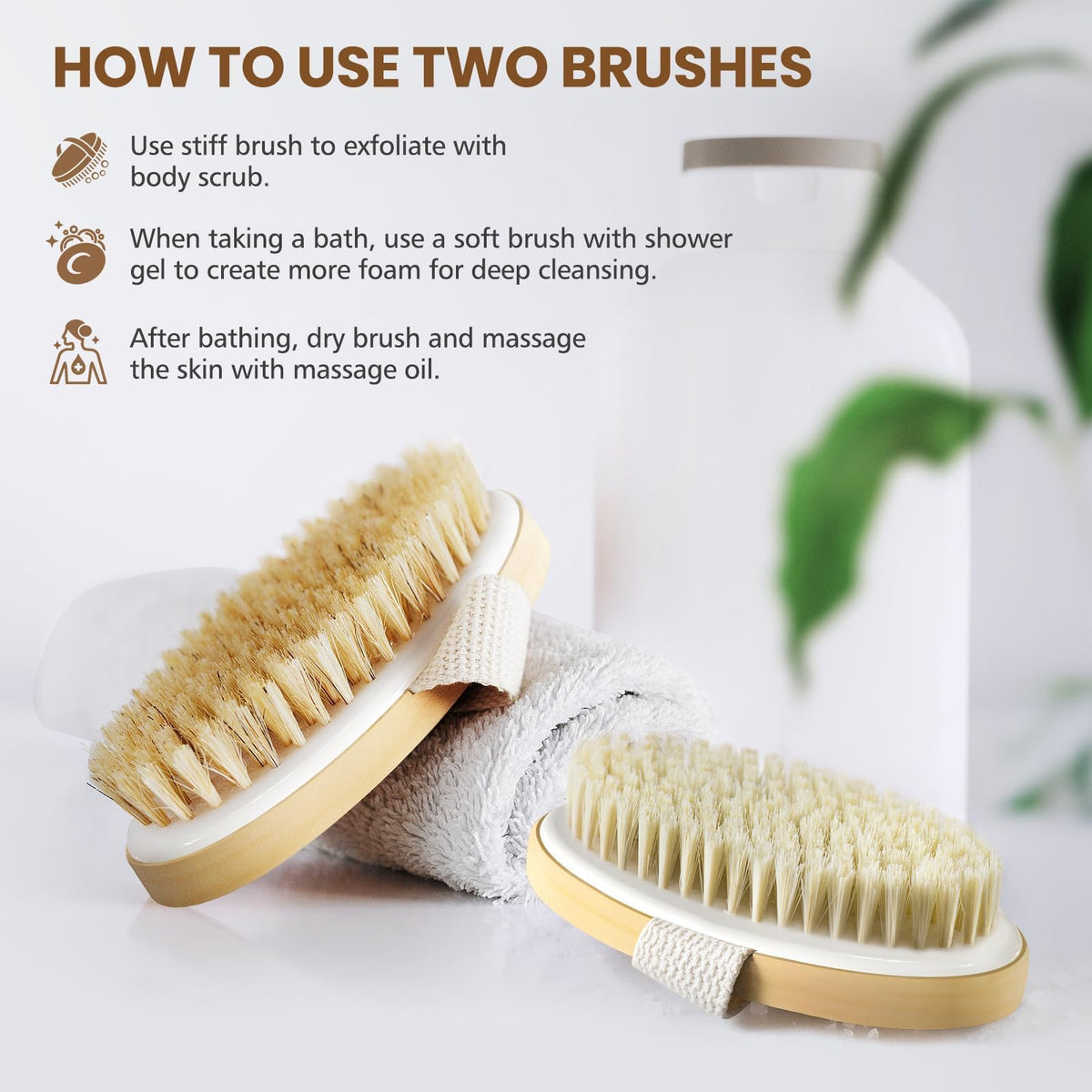 POPCHOSE brushes staged on bathroom shelf suggesting daily self-care and organized storage