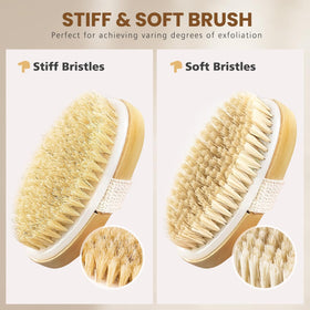 POPCHOSE brush in hand used on leg to illustrate circulation-boosting home routine