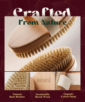 POPCHOSE polished wooden handle detail for comfortable, controlled grip