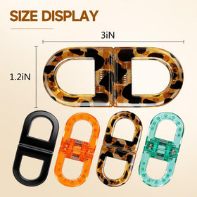 POPLOPP four clips arranged flatlay illustrating included set and styling versatility
