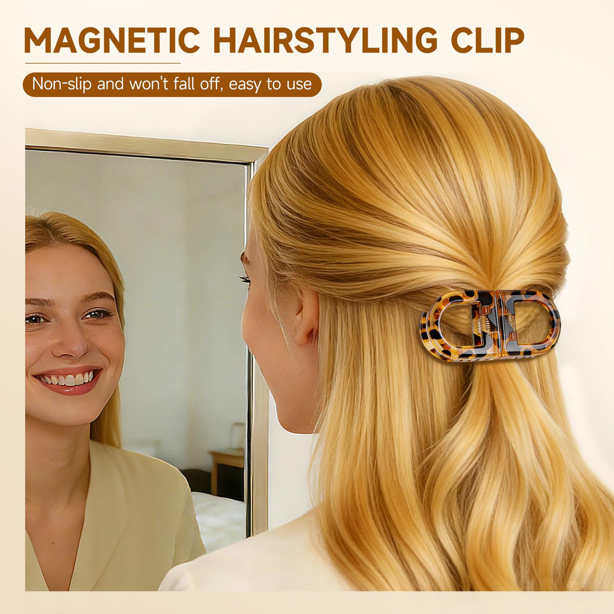 POPLOPP smooth surface detail highlighting no-teeth design that protects hair strands