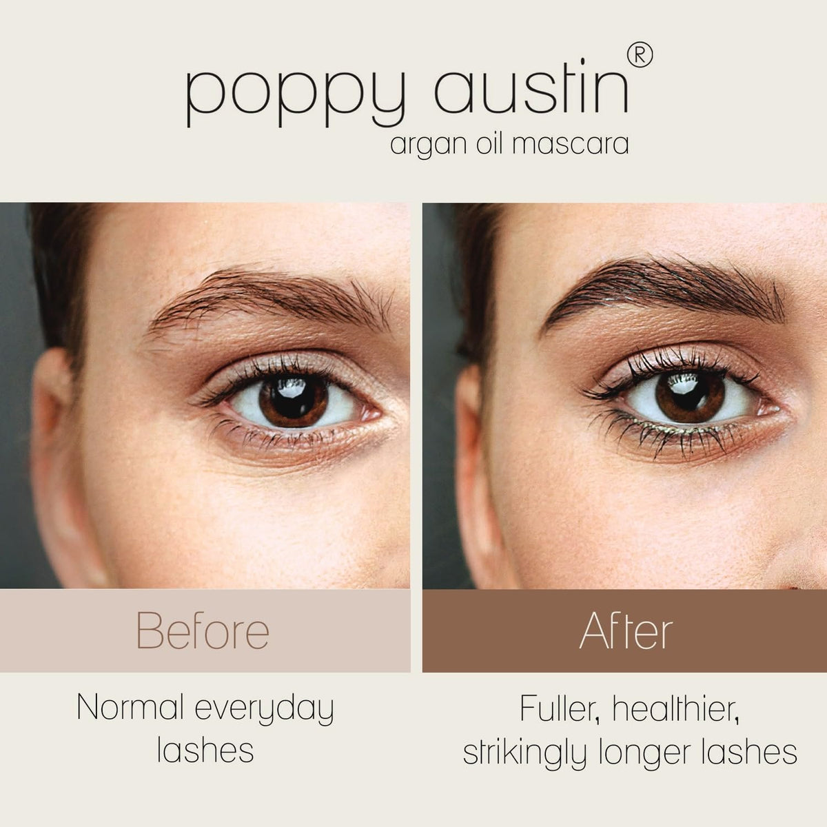 poppy austin argan oil ingredient highlighting conditioning benefit for lashes
